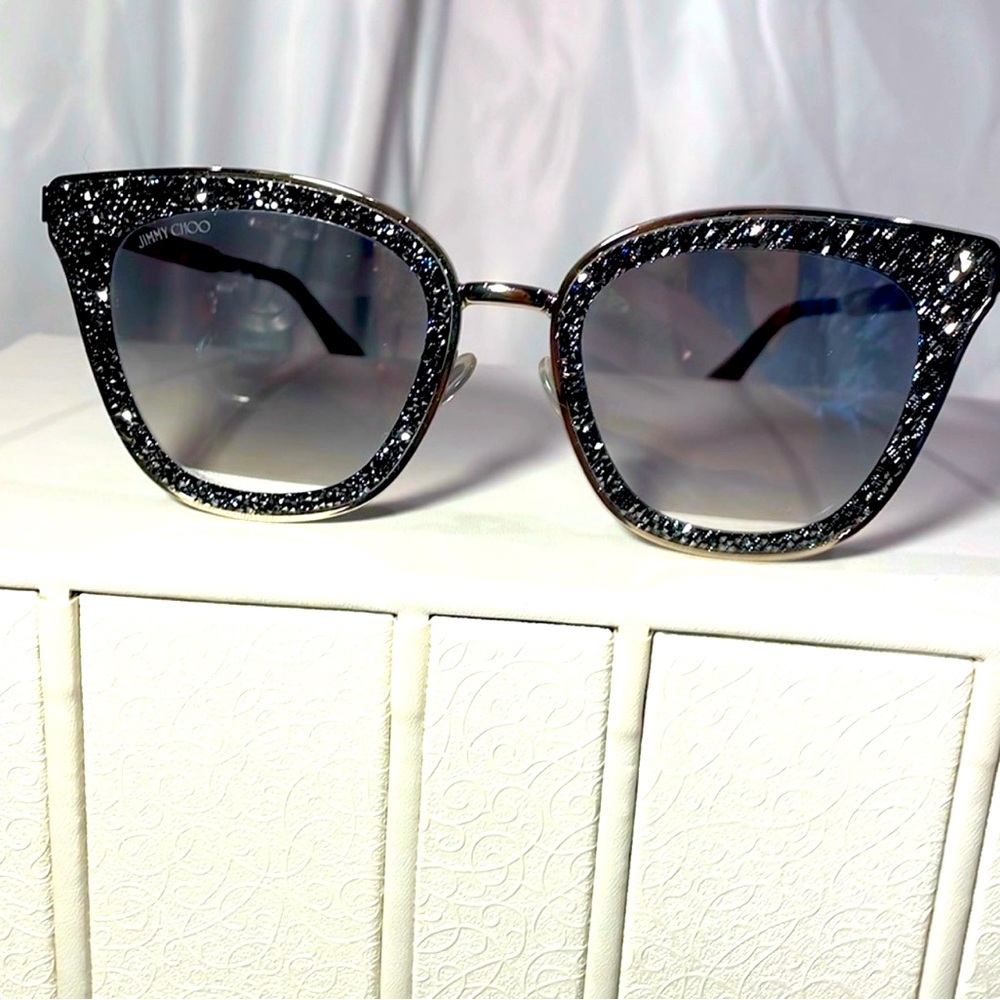 Jimmy Choo Lizzy Sparkling Black Sunglasses
